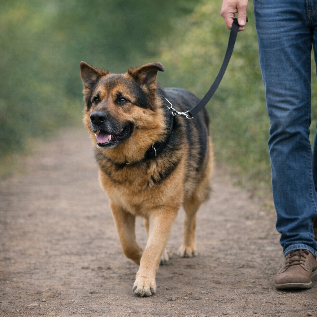 Dog after training - showing improved behaviour